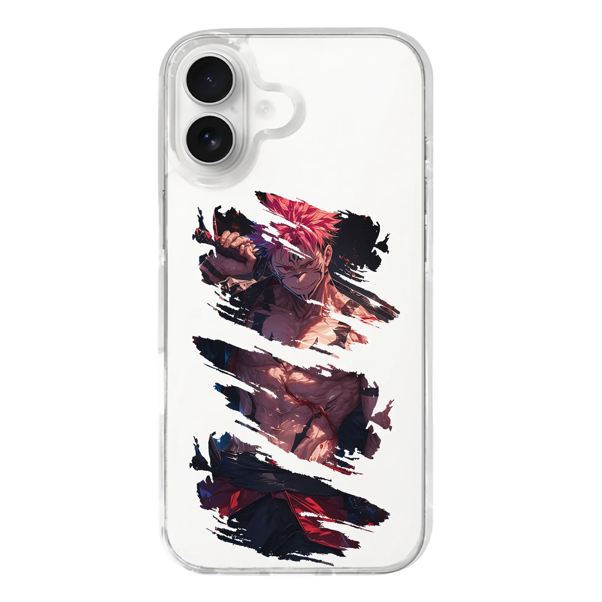 呪術廻戦 グッズ,両面宿儺 - iPhone 17シリーズ 透明スマホケース – 薄型・耐衝撃・精密フィット保護カバー